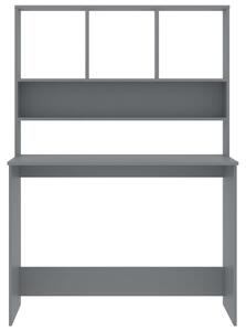 Psací stůl Bonard s policemi - šedý | 110x45x157 cm