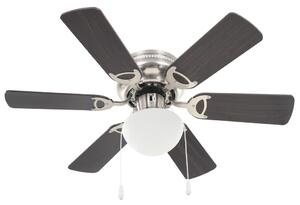 Ozdobný stropní ventilátor se světlem 82 cm tmavě hnědý