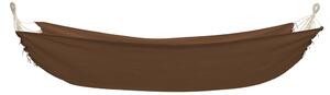 Skládací houpací síť pro 2 osoby hnědá 360 x 150 cm