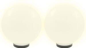 Kulovité LED lampy 2 ks koule 30 cm PMMA