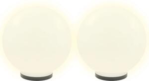 Kulovité LED lampy 2 ks koule 40 cm PMMA