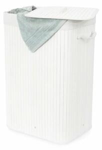 Compactor Bambusový koš na prádlo s víkem Compactor Bamboo - obdélníkový, bílý, 43 x 35 x 60 cm
