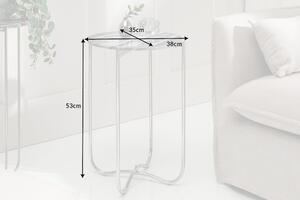 Příruční stolek NOBL 38 cm - šedá, stříbrná