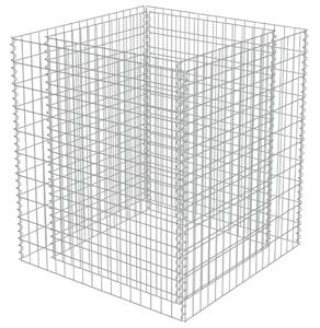 Gabionový vyvýšený záhon pozinkovaná ocel 90 x 90 x 100 cm