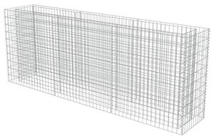 Gabionový vyvýšený záhon pozinkovaná ocel 270 x 50 x 100 cm