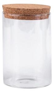 Skleněná lahvička / dóza s korkem - 2 (80x120 mm) transparent