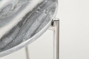 Příruční stolek NOBL 38 cm - šedá, stříbrná