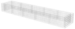 Gabionový vyvýšený záhon pozinkovaná ocel 450 x 90 x 50 cm