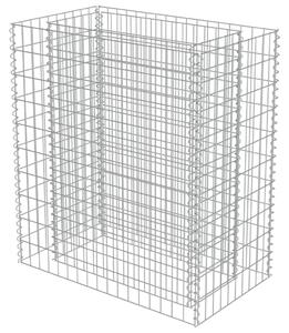 Gabionový vyvýšený záhon pozinkovaná ocel 90 x 50 x 100 cm