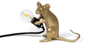 Seletti - Mouse Lamp Mac Sitting Stolní Lampa GoldSeletti - Lampemesteren