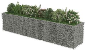 Gabionový vyvýšený záhon pozinkovaná ocel 450 x 90 x 100 cm