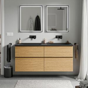 Koupelnová skříňka LAVOA 120 cm s umyvadlem z minerálního odlitku CREAM - možnost volby barvy