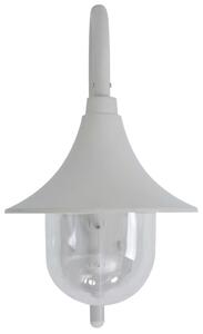 Zahradní nástěnná lampa E27 42 cm hliníková bílá