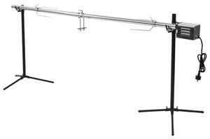 Grilovací rožeň s motorkem nerezová ocel 207 x 45 x 81 cm