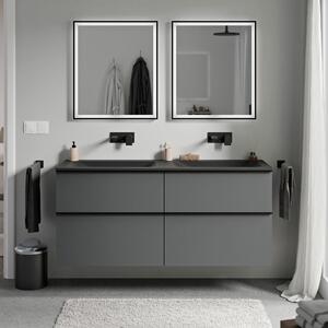 Koupelnová skříňka LAVOA 120 cm s umyvadlem z minerálního odlitku CREAM - možnost volby barvy