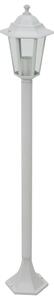 Zahradní sloupové lampy 6 ks E27 110 cm hliníkové bílé