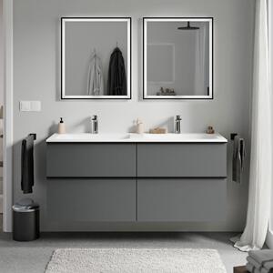 Koupelnová skříňka LAVOA 120 cm s umyvadlem z minerálního odlitku CREAM - možnost volby barvy