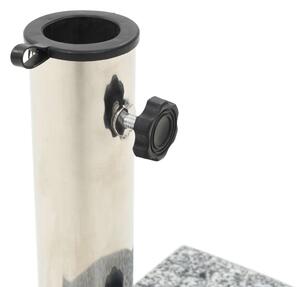 Stojan na slunečník žulový 10 kg půlkruh šedý