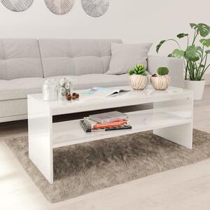 Konferenční stolek Christop - bílý vysoký lesk | 100x40x40 cm