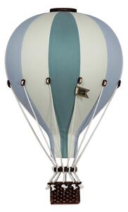 Dekorativní horkovzdušný balón malý - Modrá/modrozelená