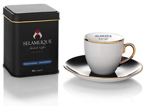 Turecký kávový set 2 šálků s podšálky, černá - Selamlique