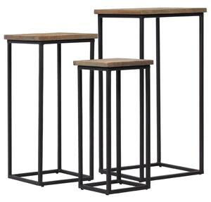 3 stojany na květiny recyklovaný teak