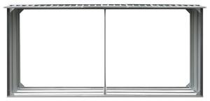 Zahradní kůlna na dříví z pozinkové oceli 330x92x153 cm šedá