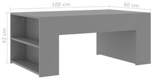 Konferenční stolek Mitchell - šedý | 100x60x42 cm
