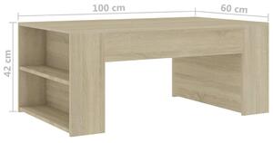 Konferenční stolek Mitchell - dub sonoma | 100x60x42 cm