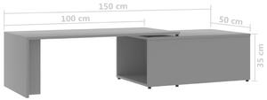 Konferenční stolek Grammer - šedý | 150x50x35 cm