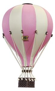 Dekorativní horkovzdušný balón střední - Růžová/krémová