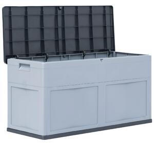 Zahradní úložný box 320 l šedo-černý