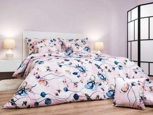 Povlečení krep Bloom elegance pudrová 200x200, 2ks 70x90 cm