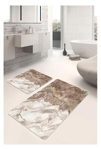 Hnědé koupelnové předložky v sadě 2 ks 60x100 cm – Mila Home