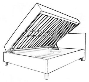 Nábytek Pyramida postel Adel 110 x 200 cm s otvíráním od nohou s matrací: Zeus