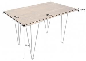 Designový jídelní stůl Massive 120 cm tloušťka 26 mm akácie