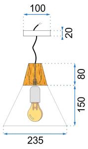 Toolight - Závěsná stropní lampa Scandi C - bílá - APP061-1CP