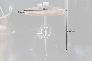 Konferenční stolek INDUSTRIAL 45-62 cm - přírodní