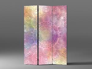 Liox Paraván pozitivní pastelová mandala Rozměr: 135 x 180 cm