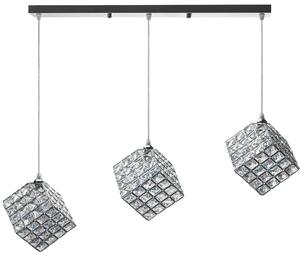 Toolight - Závěsná stropní lampa Glamour Cube - chrom - APP723-3CP