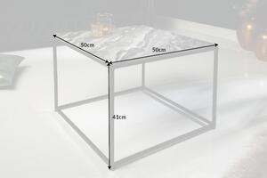Designový konferenční stolek Factor 50 cm mramor šedý