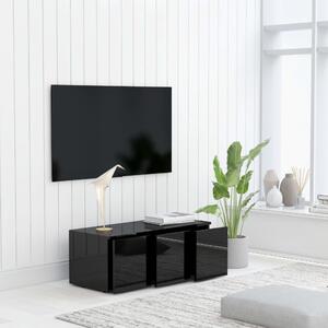 TV stolek Argem - černý s vysokým leskem | 80x34x30 cm