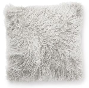 Skinnwille Home Collection Polštář Snowtop, tibetská kožešina, světle šedá, 40x40 cm