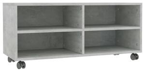 TV stolek Twinin s kolečky - betonově šedý | 90x35x35 cm