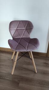 Jídelní židle SKY tmavě růžová - skandinávský styl