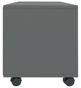 TV stolek Twinin s kolečky - šedý vysoký lesk | 90x35x35 cm