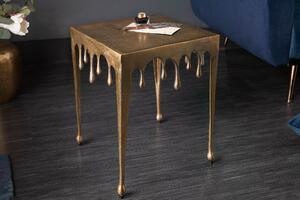 Zlatý hliníkový odkládací stolek Lussig S, 44 cm
