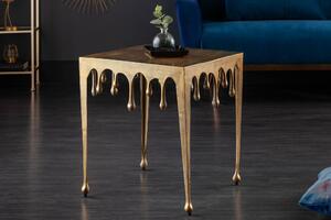 Zlatý hliníkový odkládací stolek Lussig L, 50 cm
