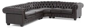 Rohová pohovka z pravé kůže Chesterfield II