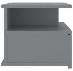 Nástěnný noční stolek Stella - šedý | 40x31x27 cm